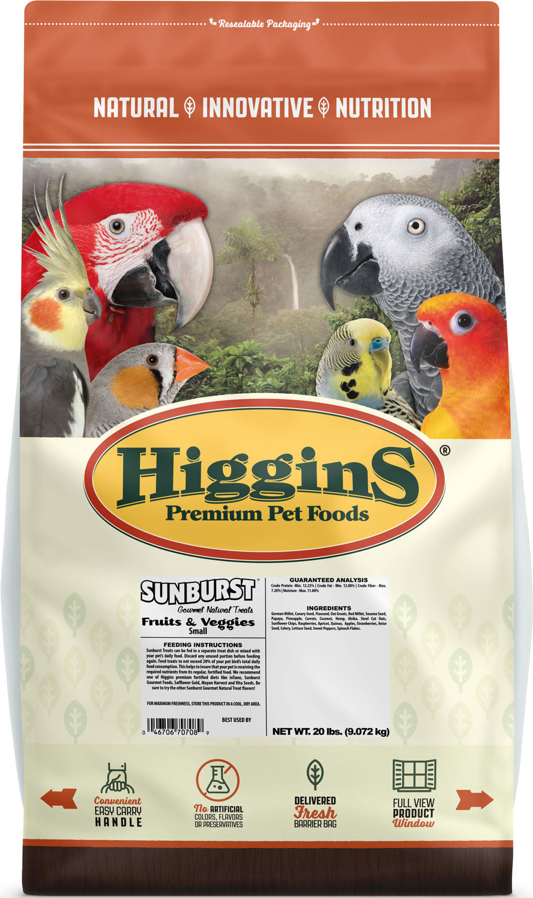 Sunburst Gourmet Natural Sm Avian Treat