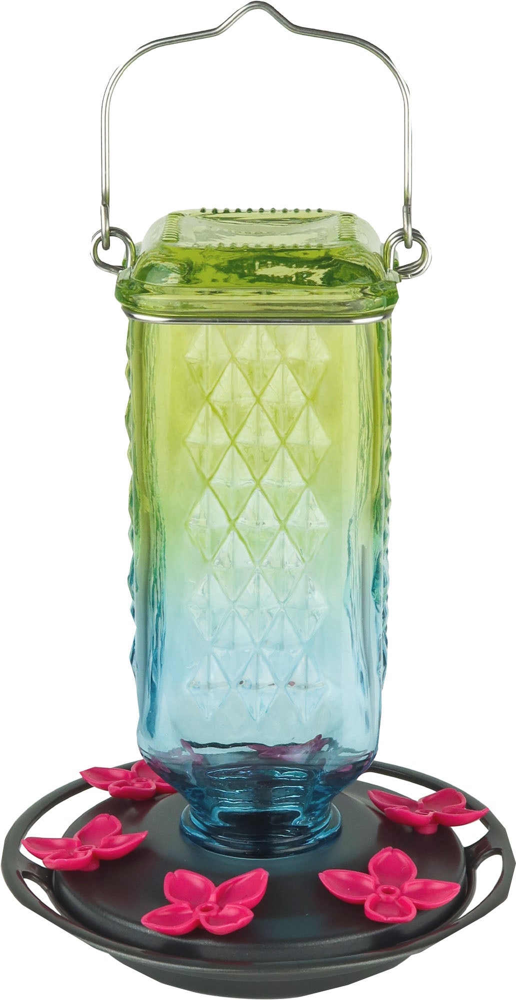 Seafoam Ombre Column Antique Hummingbird Feeder