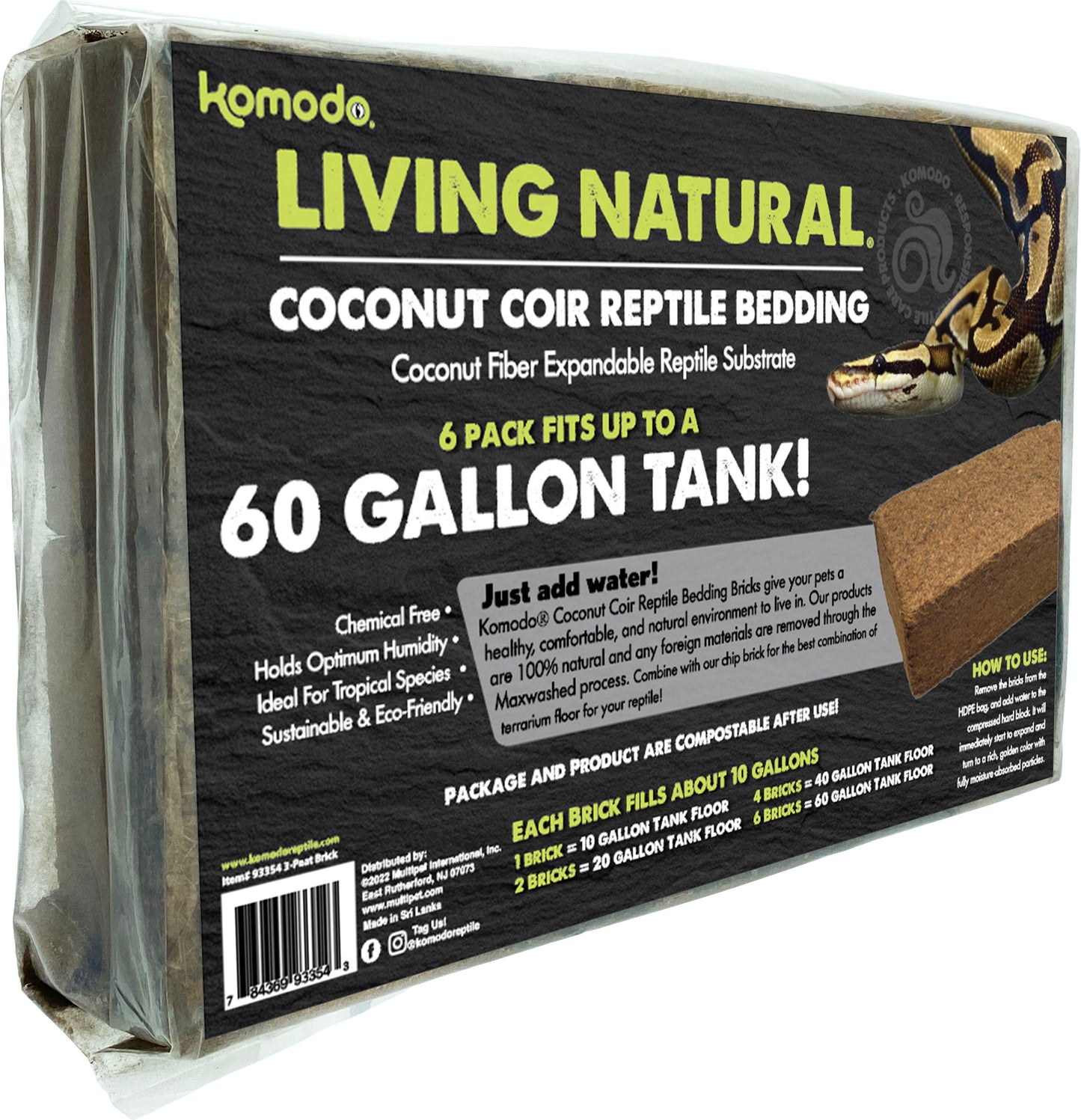 Komodo Coconut Coir Peat Bedding