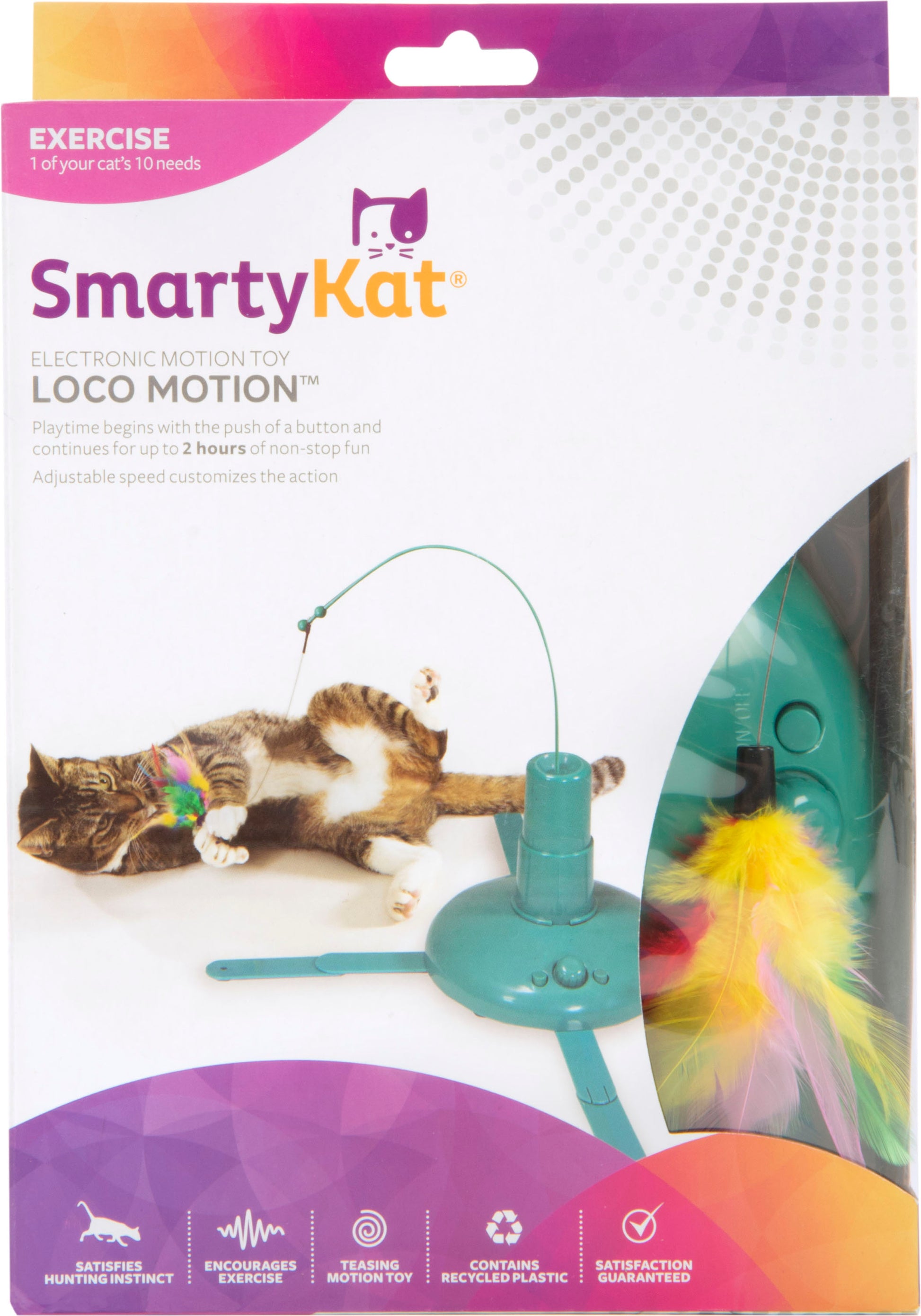 Smartykat Loco Motion Motion Teaser Wand Cat Toy