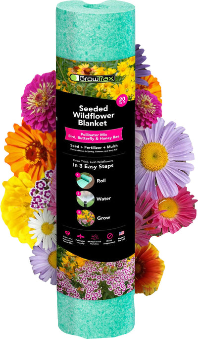 seeded wildflower blanket Growtrax Seeded Wildflower Blanket Pollinator Mix – Monster Pets