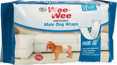 Wee-Wee Disposable Male Dog Wraps