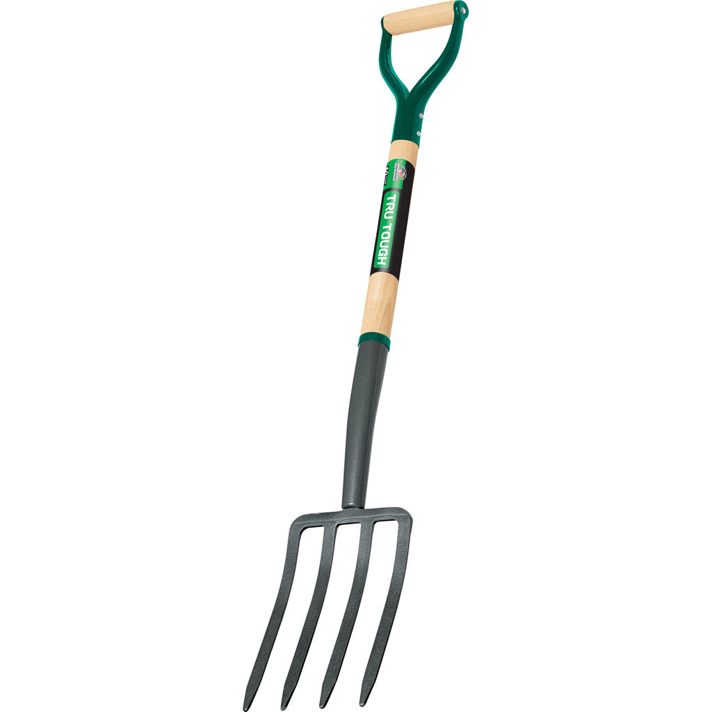Tru Tough 4 Tine Spading Fork W/D-Grip Handle
