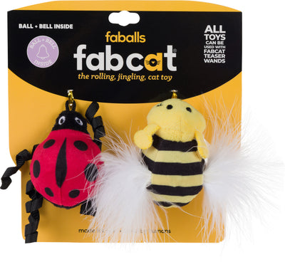 Fabcat Faball Lady Bug And Bumble Bee For Cats