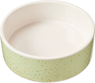 Spot Speckled Stoneware Dog Dish