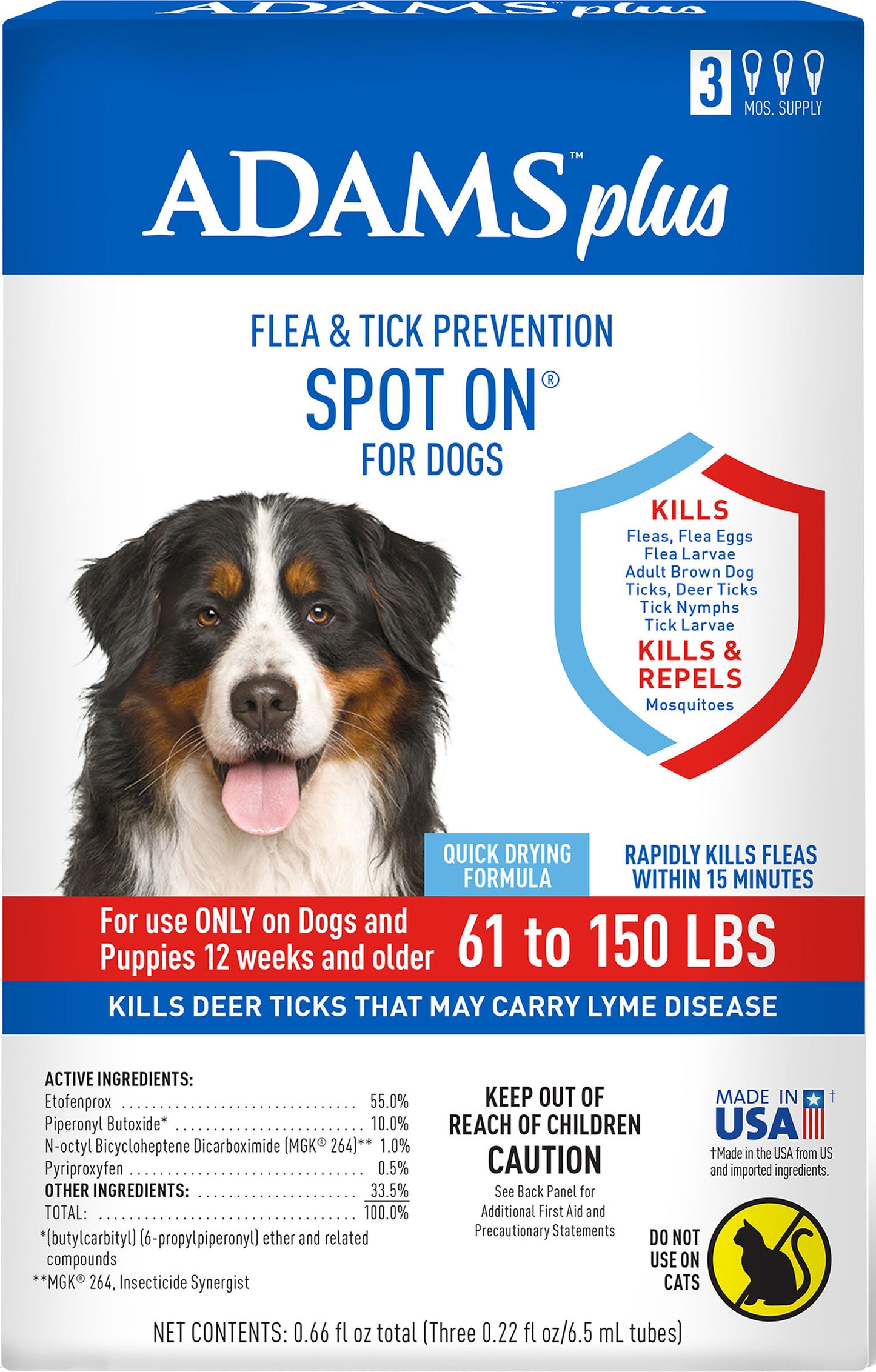 Adams Plus Flea & Tick Spot On For Dogs