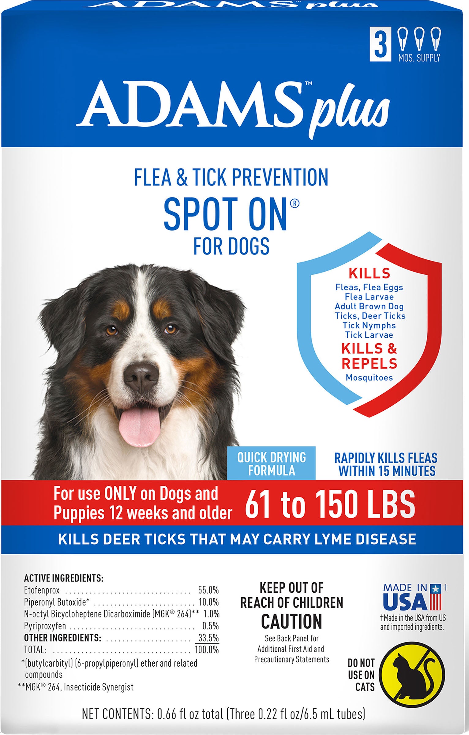 Adams Plus Flea & Tick Spot On For Dogs
