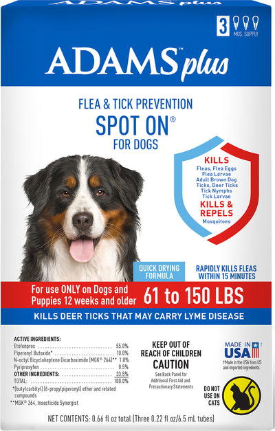 Adams Plus Flea & Tick Spot On For Dogs