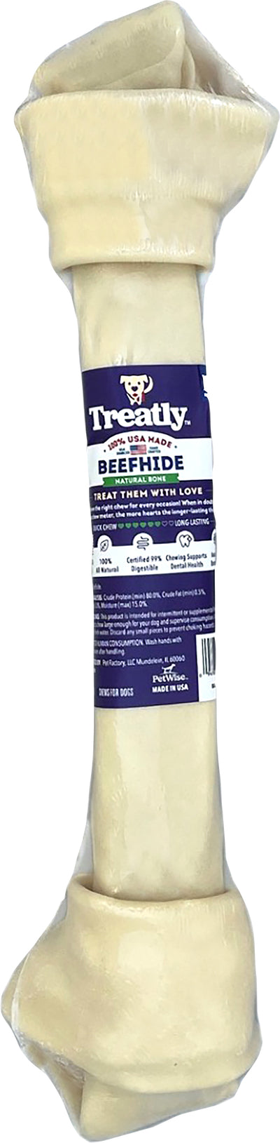 Treatly 100% Usa Beefhide Bone Banded