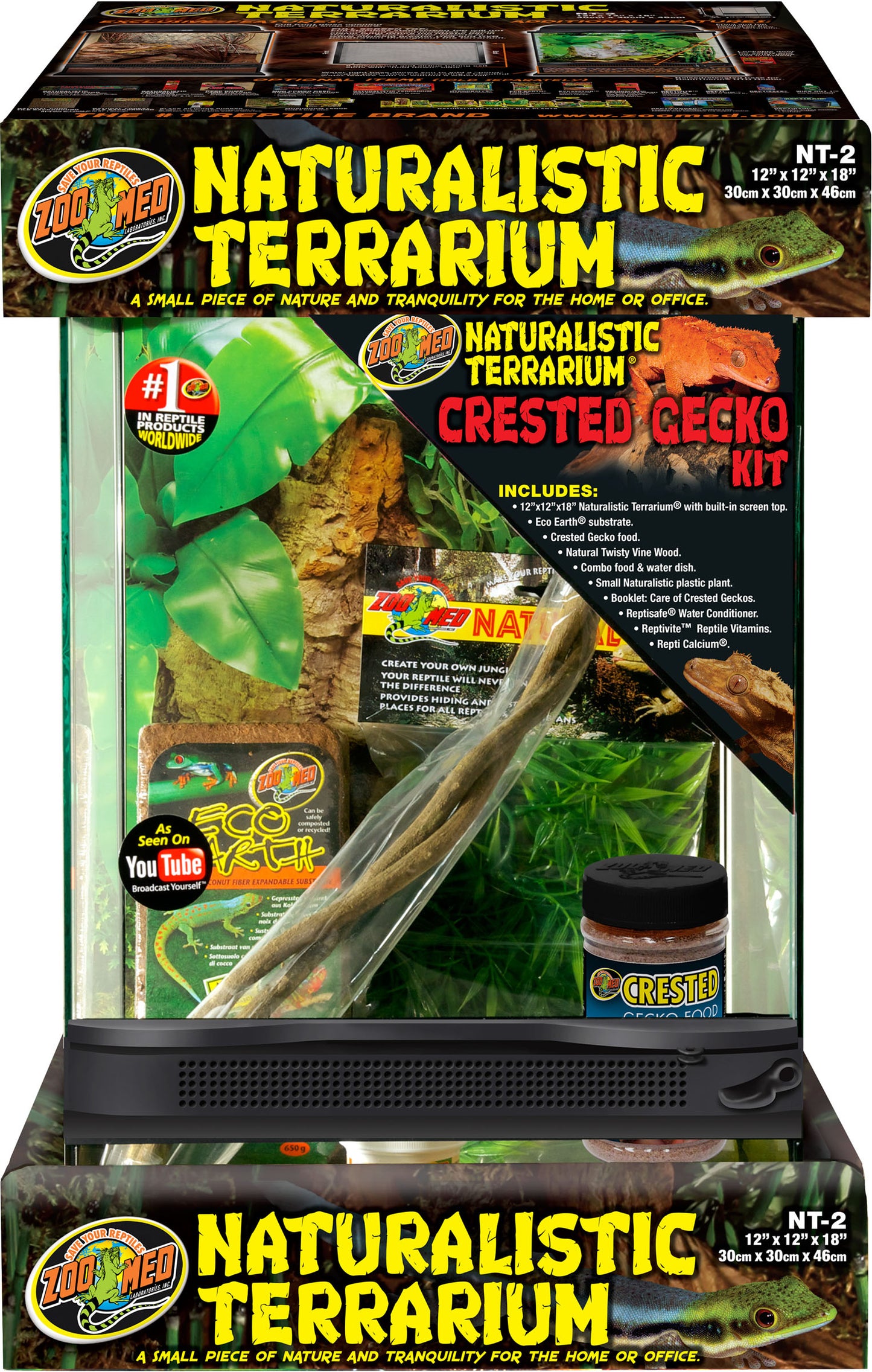 Naturalistic Terrarium Crested Gecko Kit