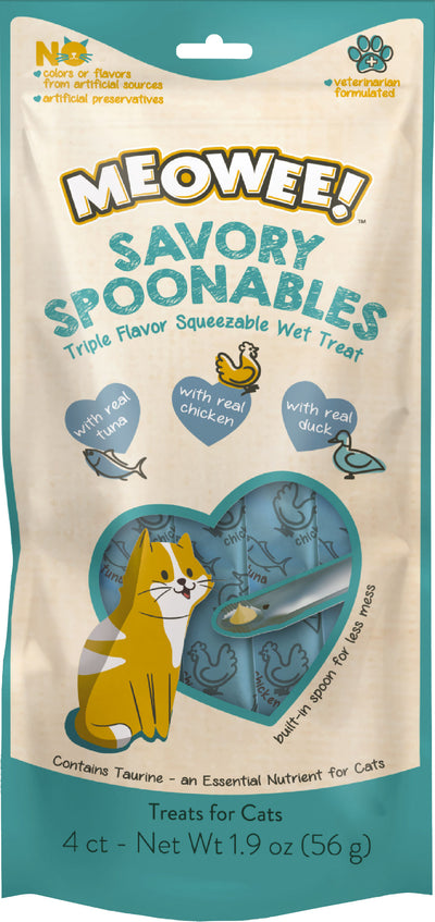 Meowee! Savory Spoonables Squeezable Wet Cat Treat