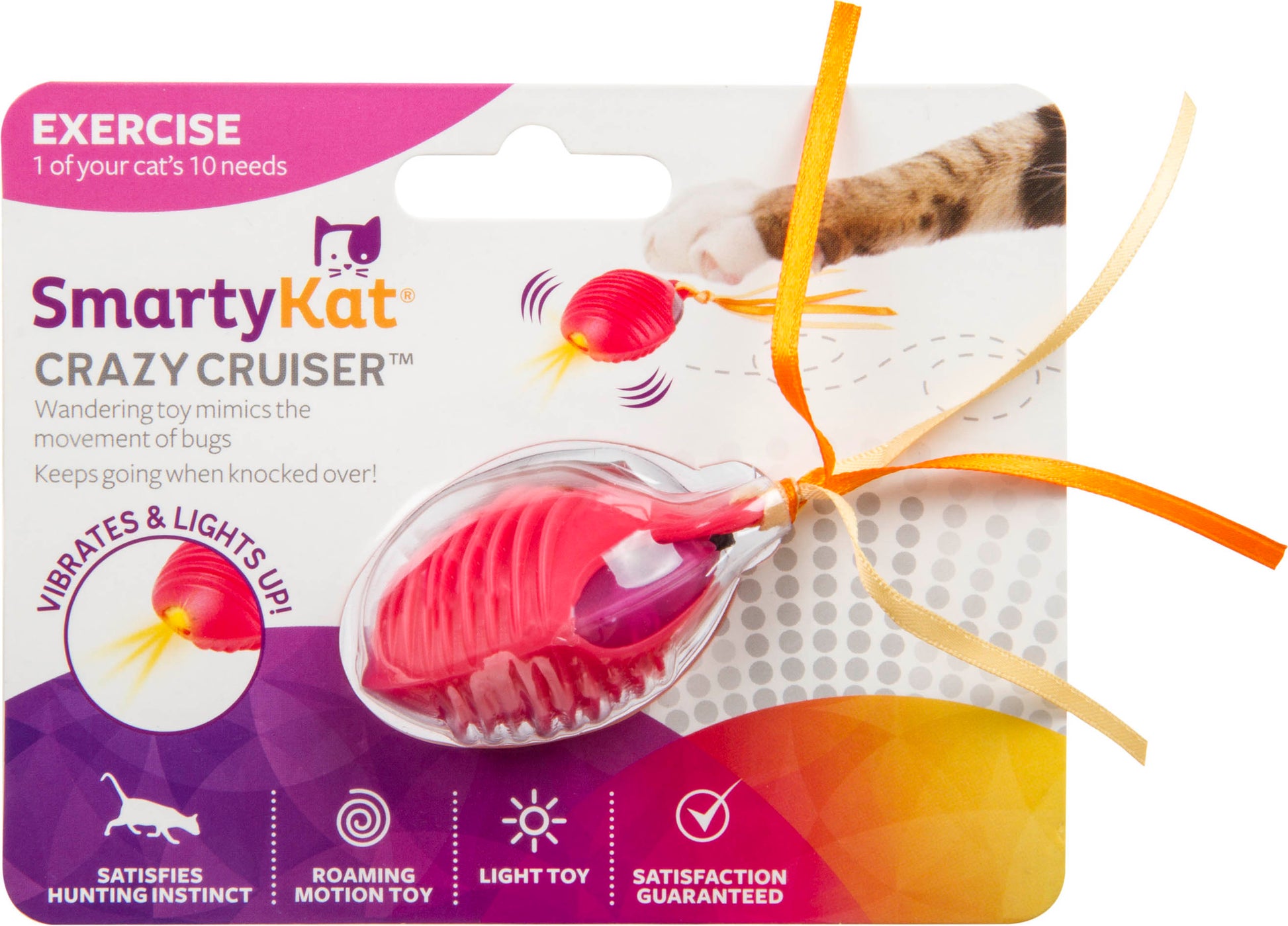 Smartykat Crazy Cruiser Rumble Bug Motion Cat Toy