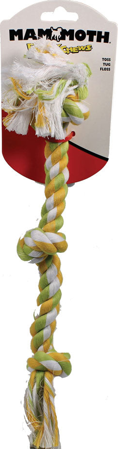 Flossy Chews Color 3 Knot Rope Tug