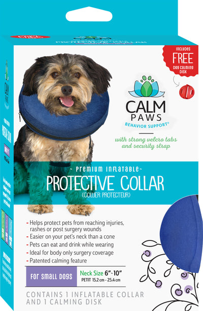 Protective Inflatable Collar W/Dog Calming Disk