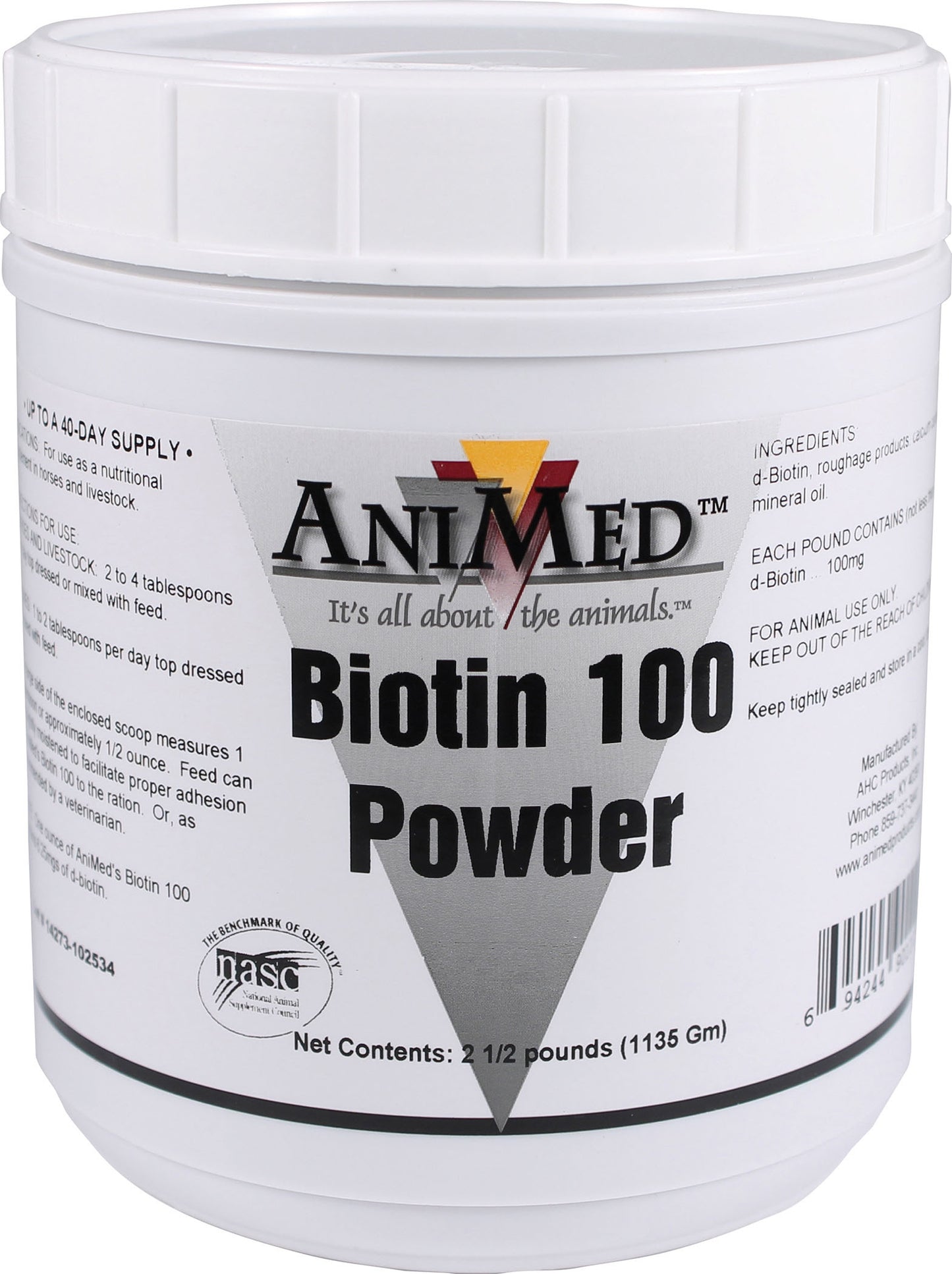 Biotin 100 Powder Supplement For Horses