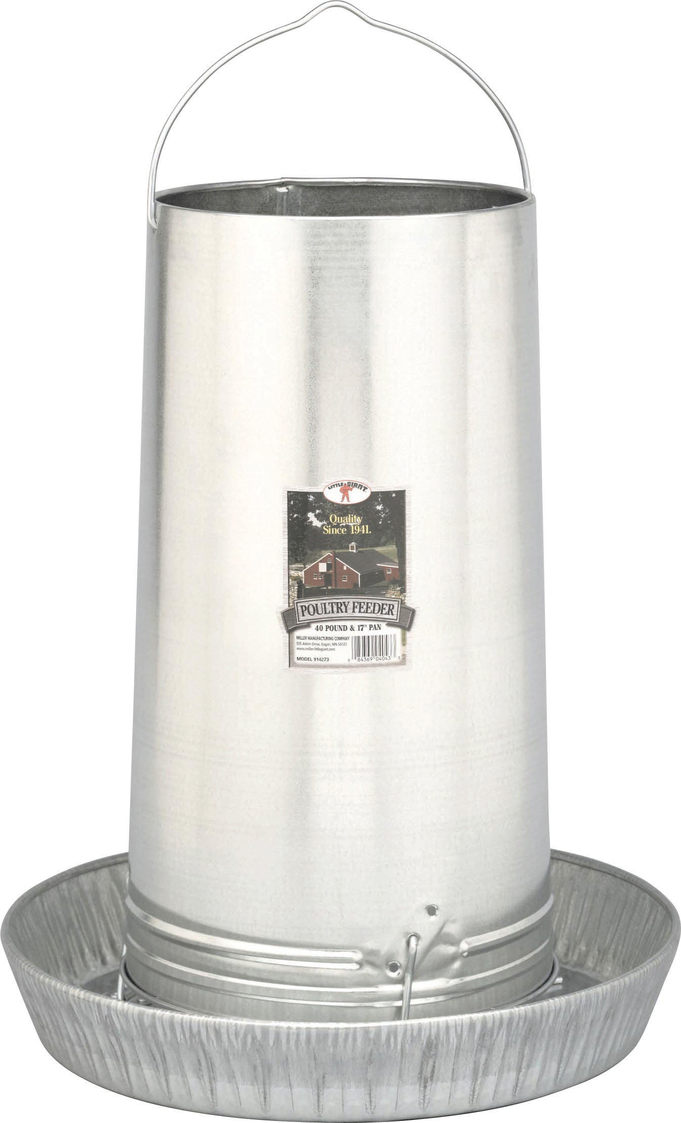 Little Giant Hanging Poultry Feeder W/Pan Galv
