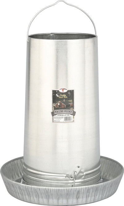 Little Giant Hanging Poultry Feeder W/Pan Galv