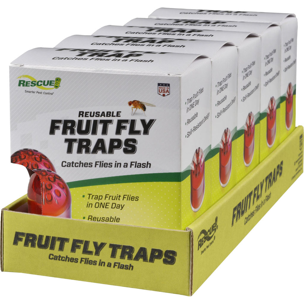Rescue Reusable Fruit Fly Traps Shelf Pack