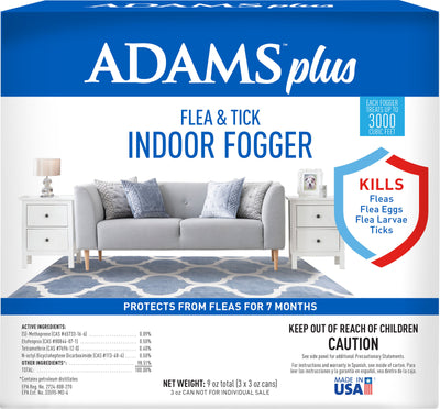 Adams Plus Flea & Tick Indoor Fogger W/Igr