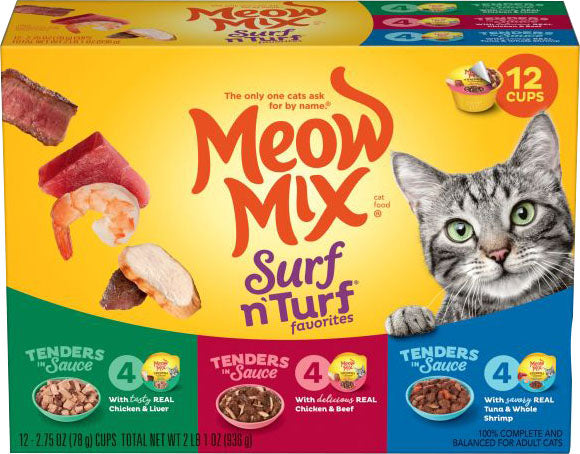 Meow Mix Surf & Turf Favorities Variety Pack