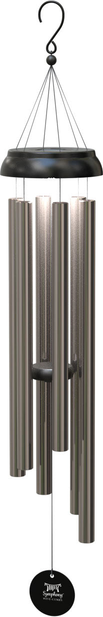 Solar Light Wind Chime W/ Black Accents