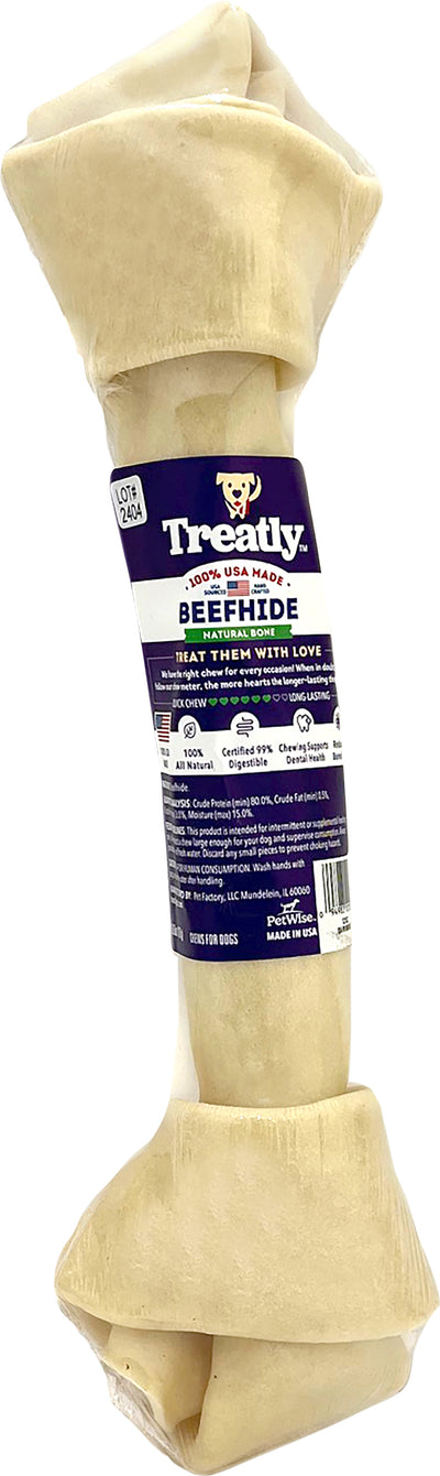 Treatly 100% Usa Beefhide Bone Banded
