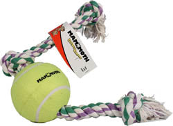Flossy Chews Rope Tug W/6in Tennis Ball
