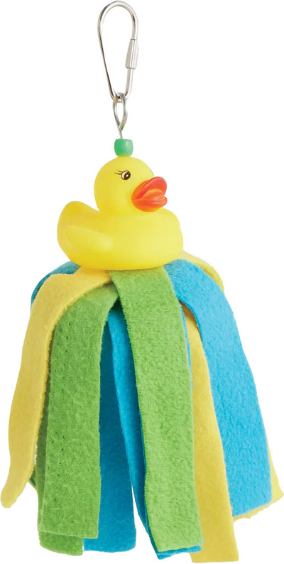 Happy Beaks Fuzzy Duck Comforty Bird Toy