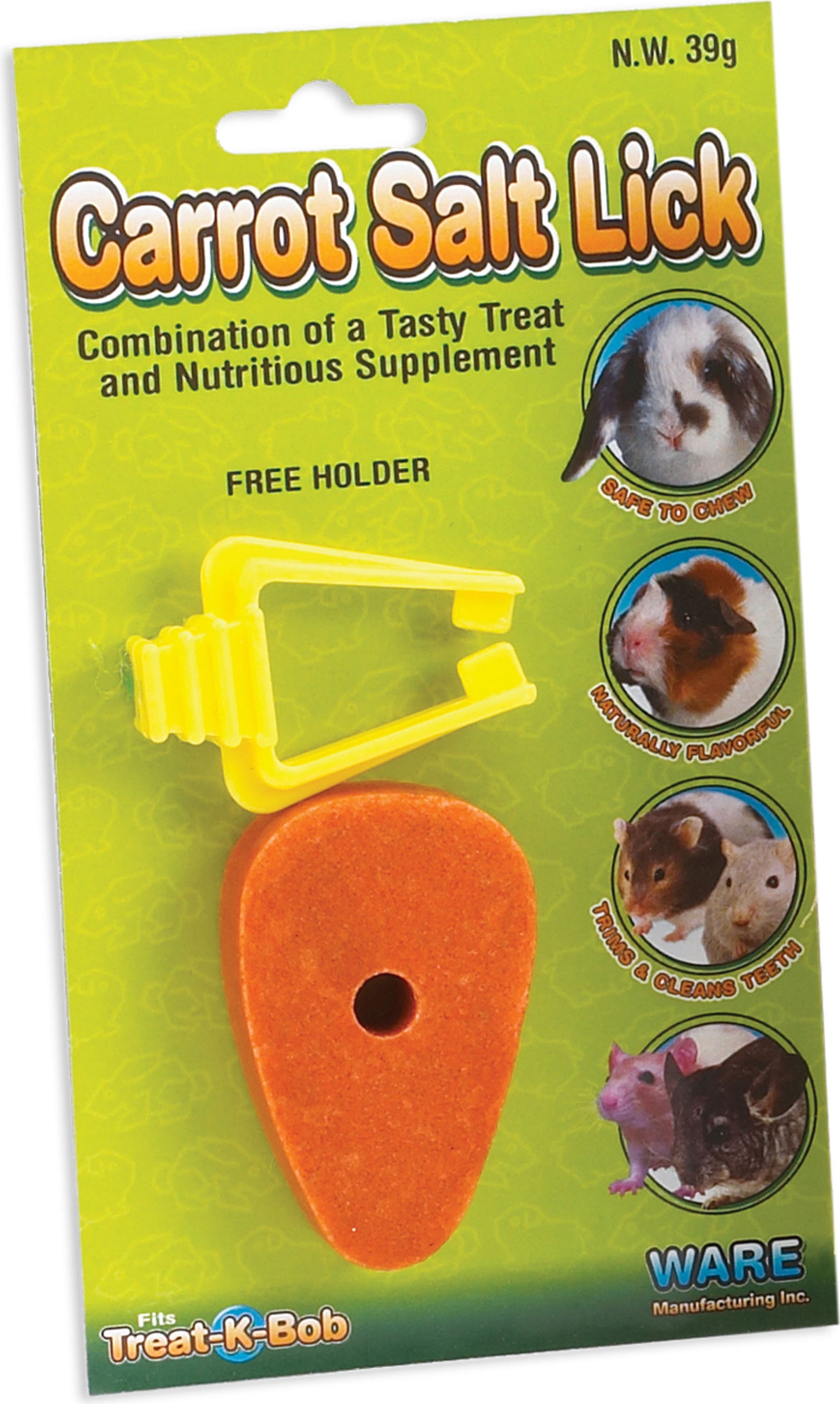 Carrot Salt Lick W/Holder