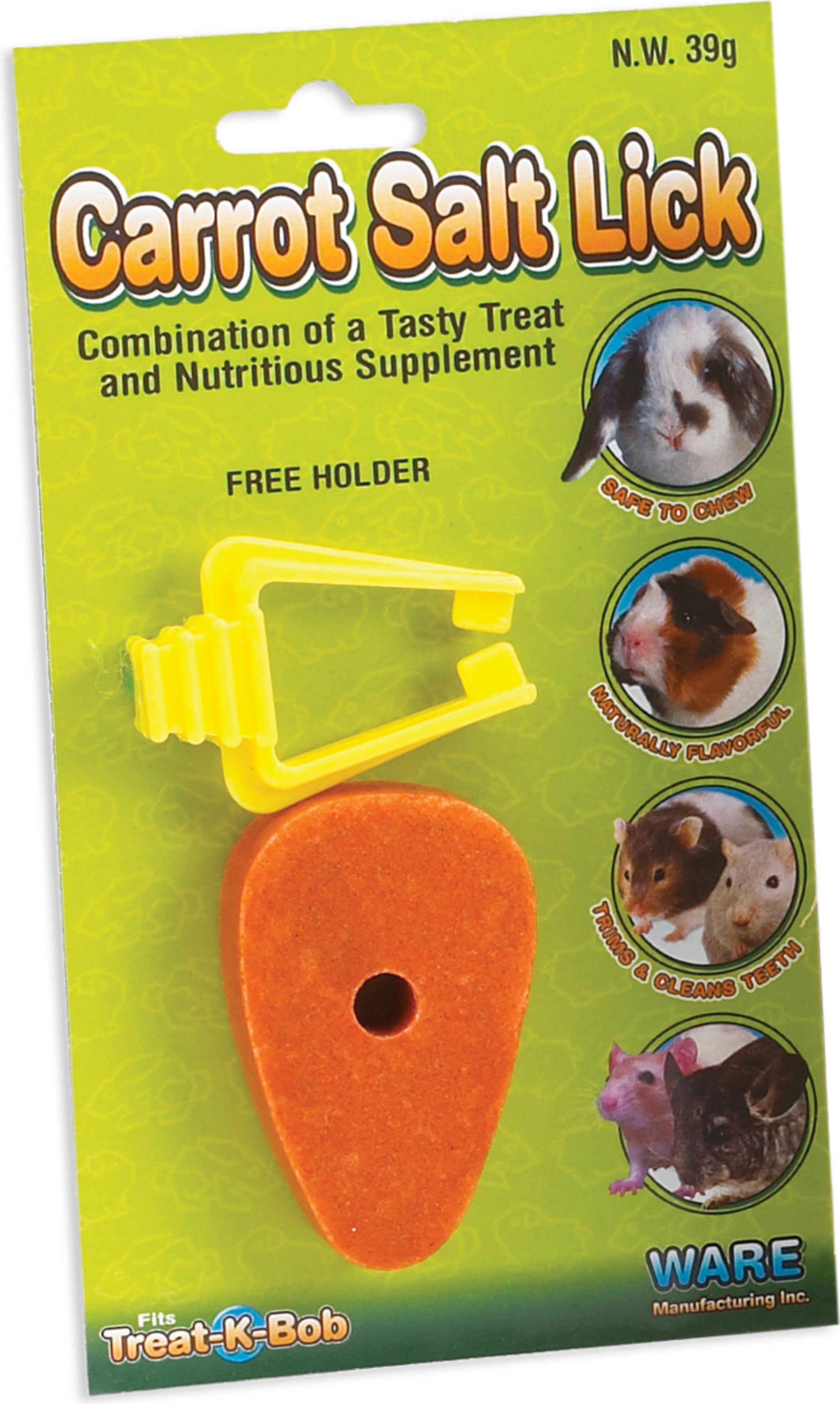Carrot Salt Lick W/Holder