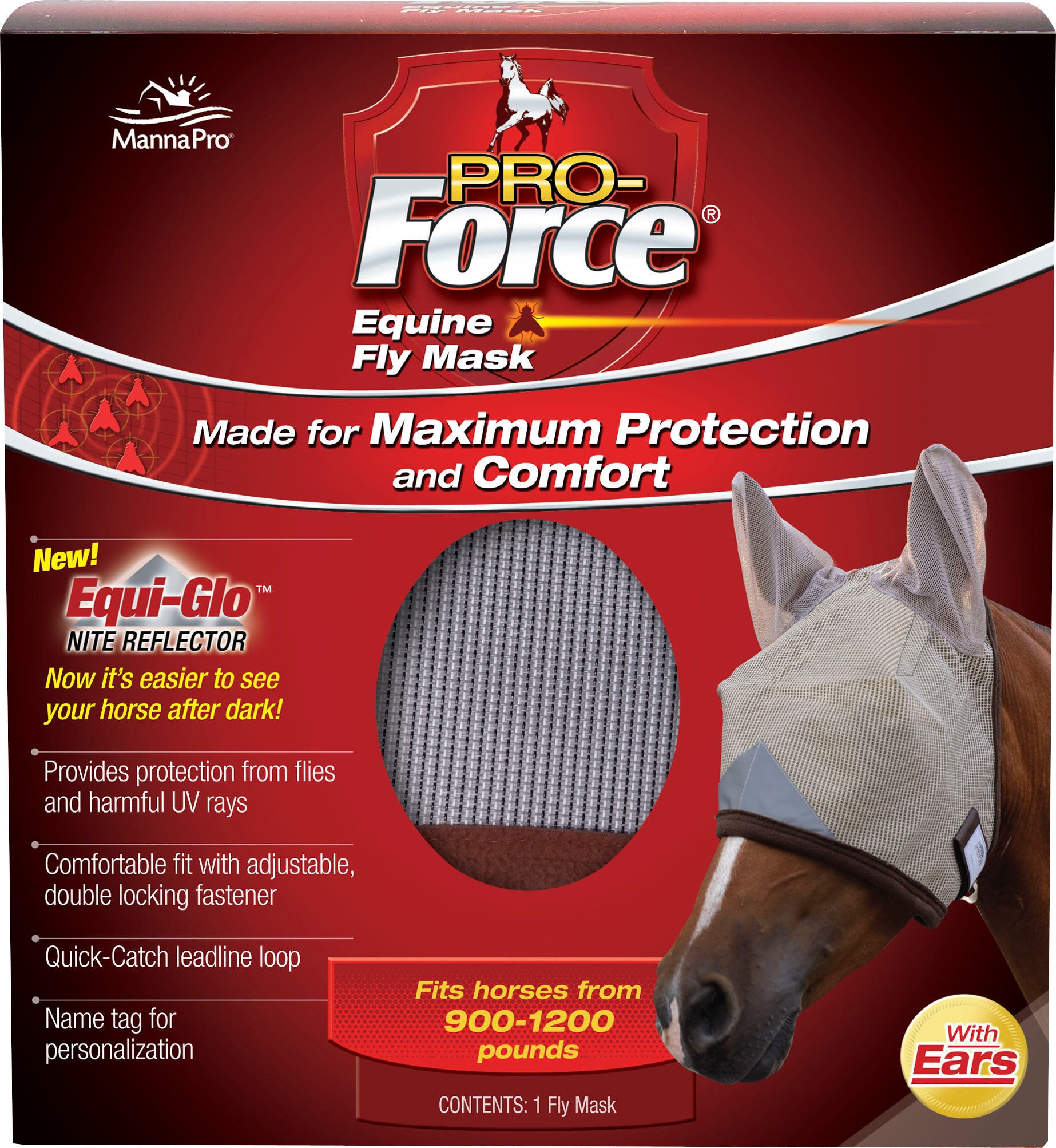 Pro-Force Equine Fly Mask W/Ears
