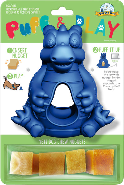 Yeti Pet Products Hangry Dragon Puff/Play Dog Toy