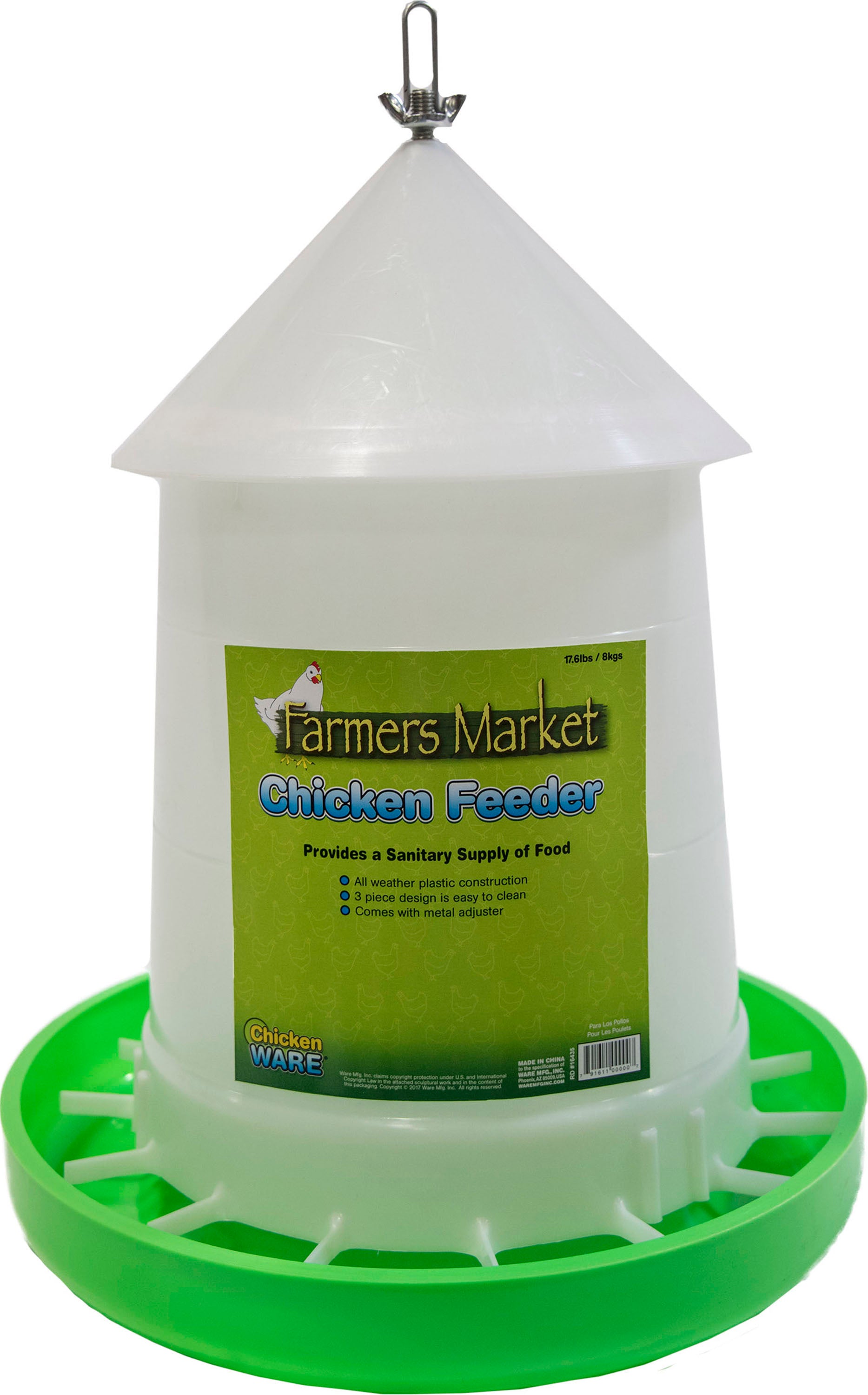 Farmers Market Chicken Feeder W/Flow Adjust
