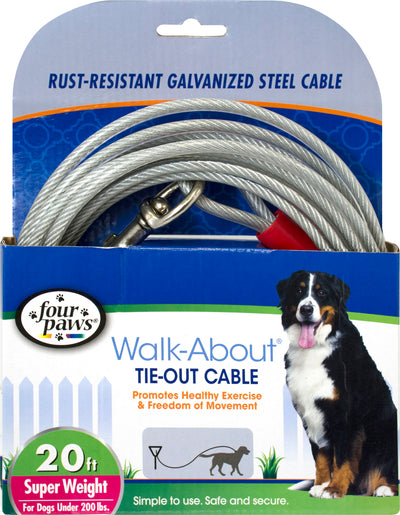 Four Paws Walk-About Tie-Out Cable Super Weight