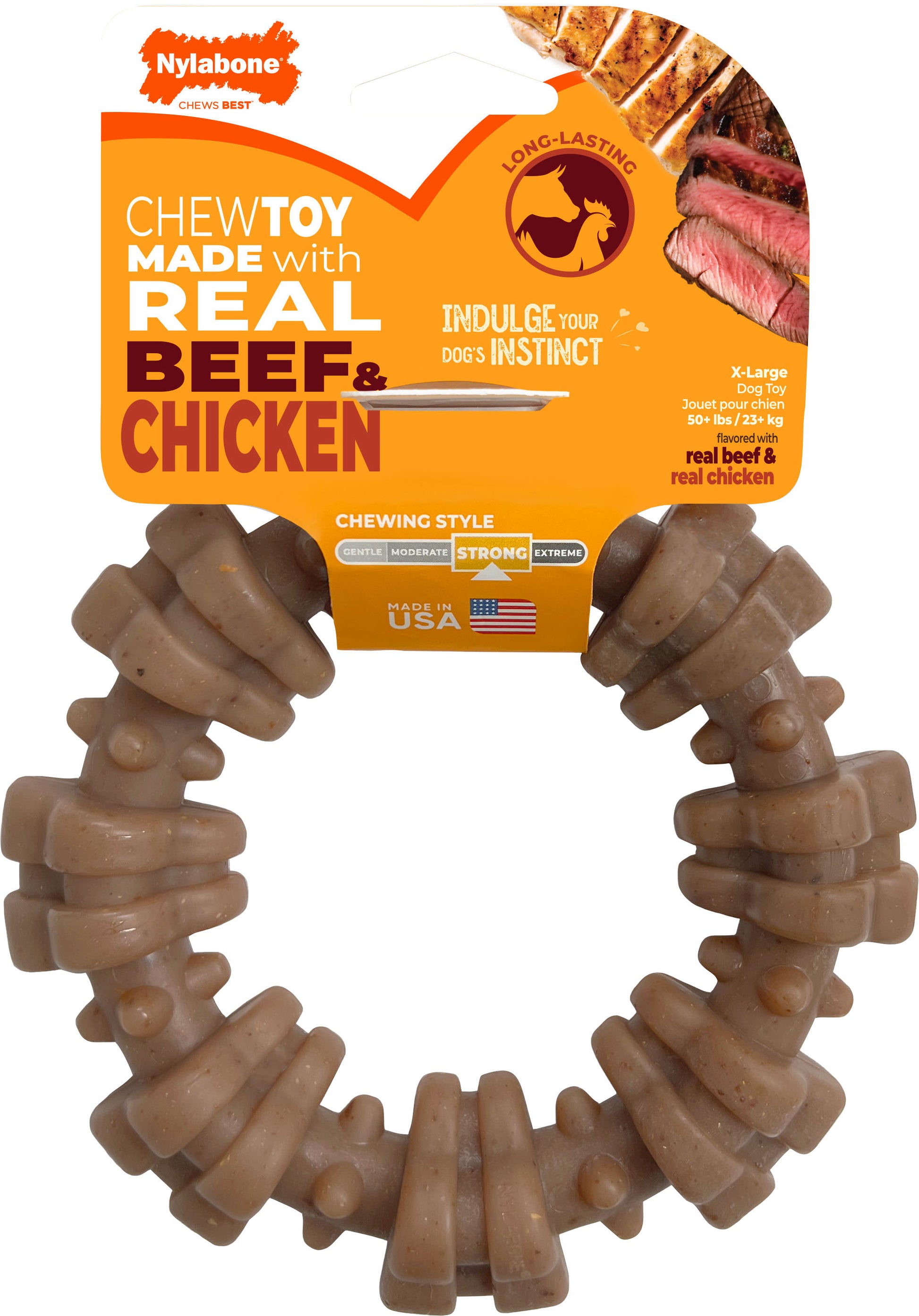 Nylabone Strong Chew Real Ingredient Ring