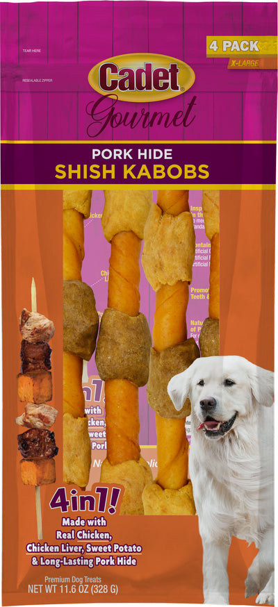 Cadet Gourmet Porkhide Shish Kabobs 4 In 1