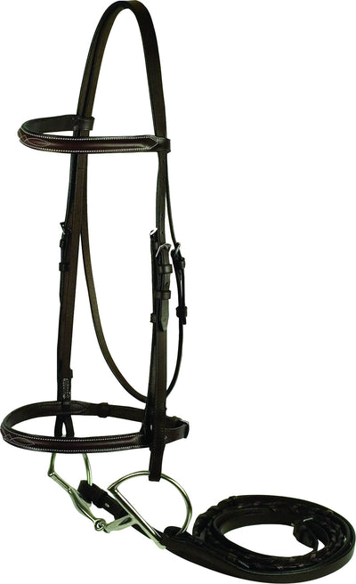 Gatsby Fancy Stitched Raised English Bridle