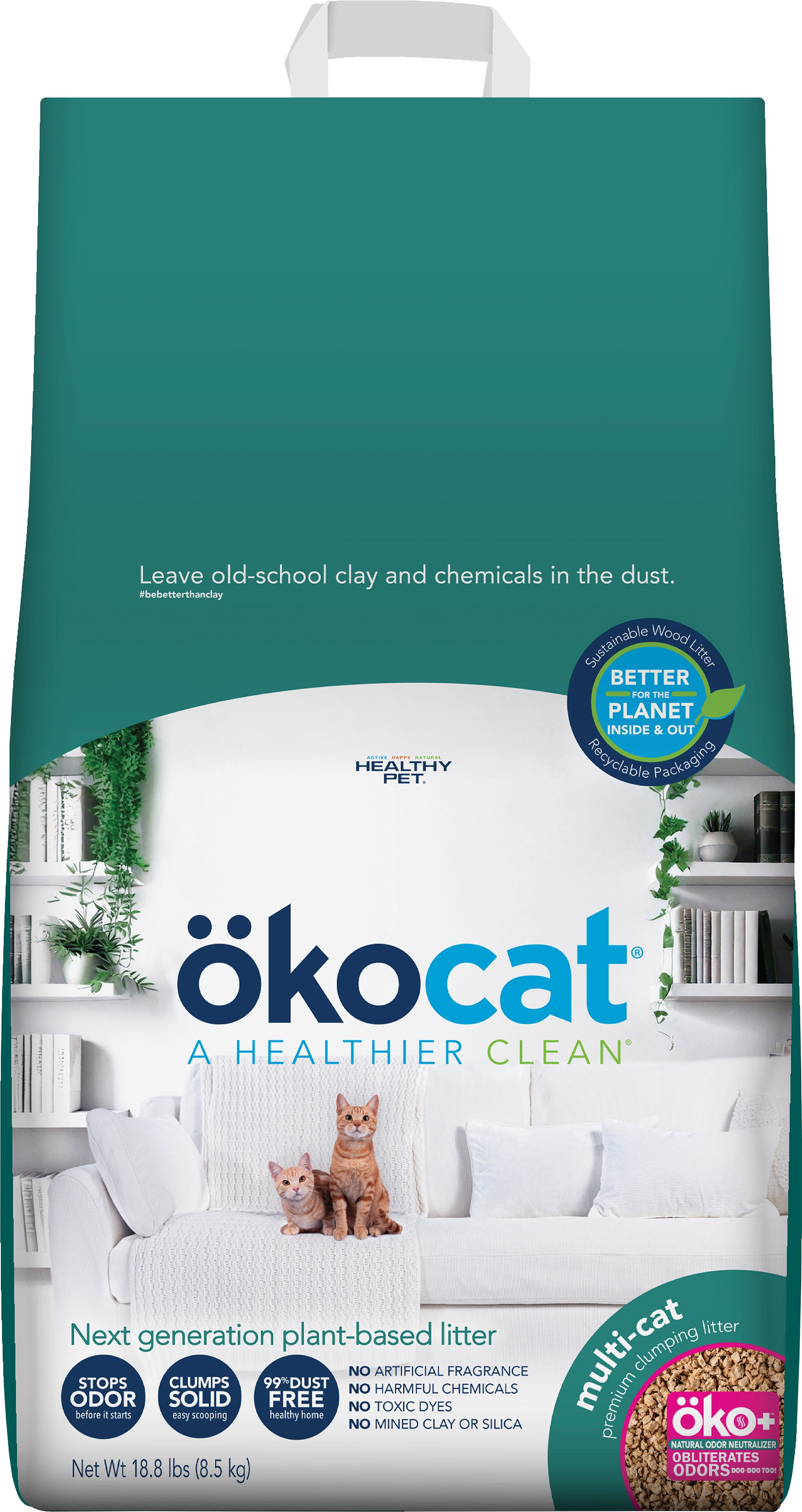 Okocat Multi-Cat Premium Clumnping Litter