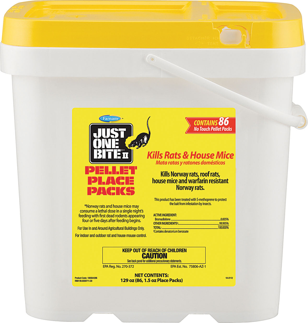 Just One Bite II Pellets Place Packs 129 oz. Pail / 86 1.5 oz. place packs