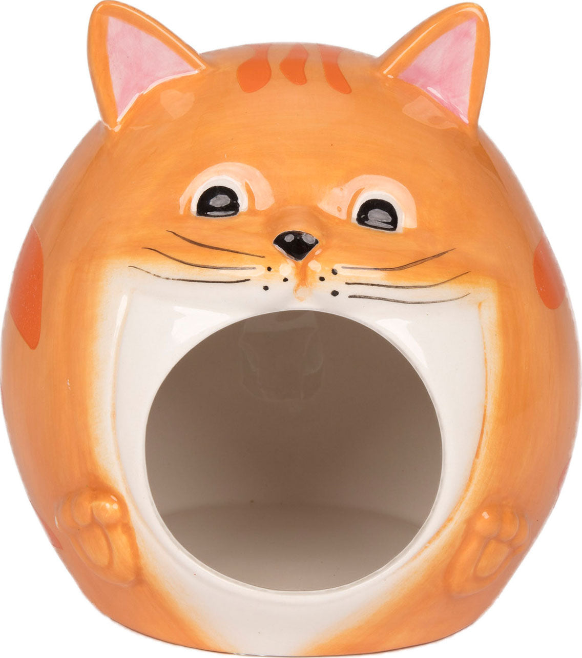 Tabby Cat Hamster Hideout Ceramic