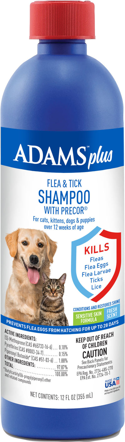 Adams Plus Flea & Tick Shampoo W/Precor
