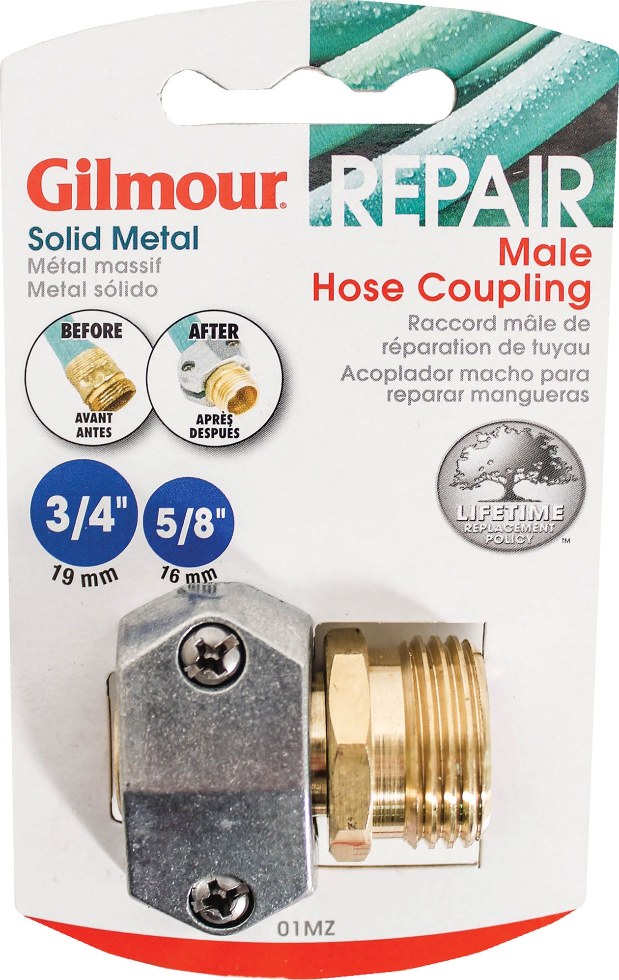 Hose Coupling Male Solid Metal