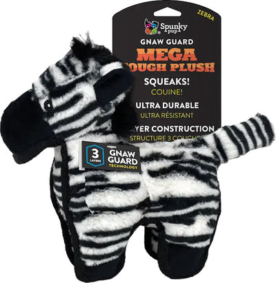 Spunkypup Mega Tough Plush Zebra