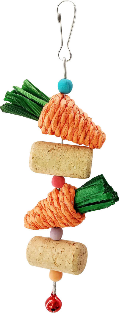 Nibbles Carrot & Cork Jingle Toy