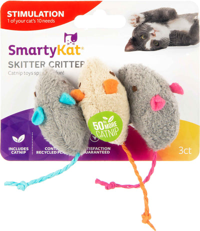 Smartykat Skitter Critters Plush Catnip Toys