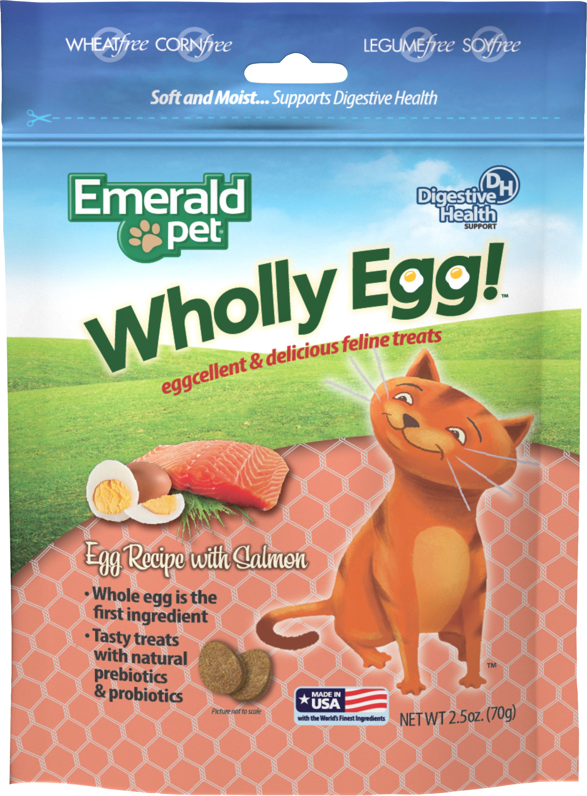 Emerald Pet Wholly Egg Digestive Health Treats Fel