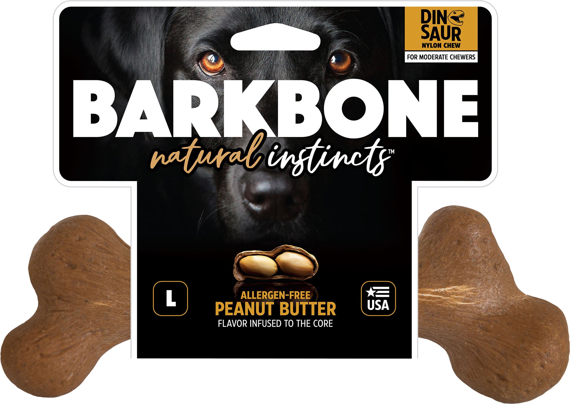 Dinosaur Barkbone Usa Wood Dog Chew