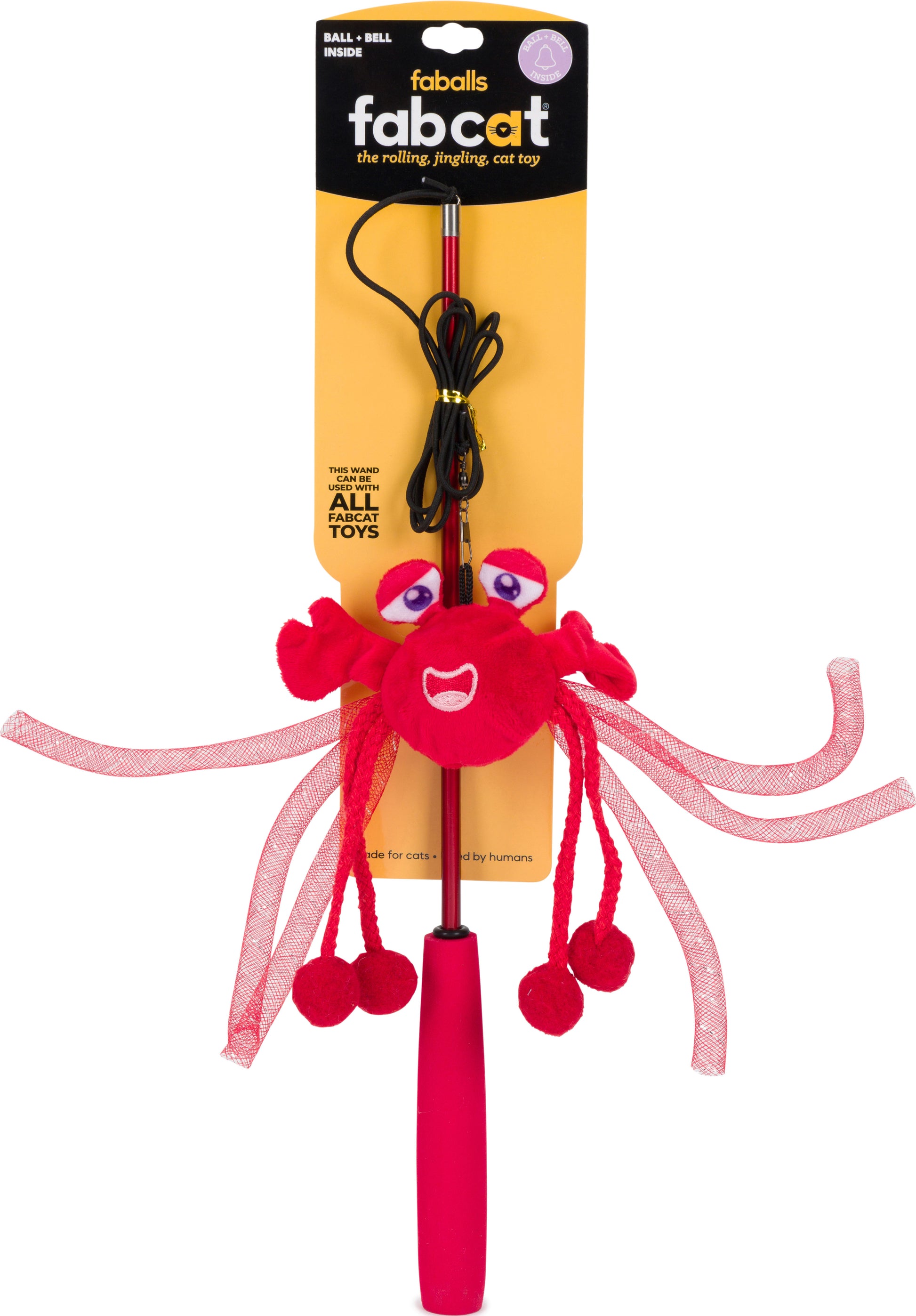 Fabcat Faball Crab Teaser For Cats