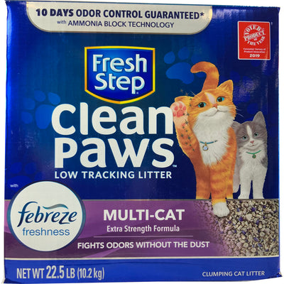 Fresh Step Clean Paws Multi-Cat Litter W/Febreze