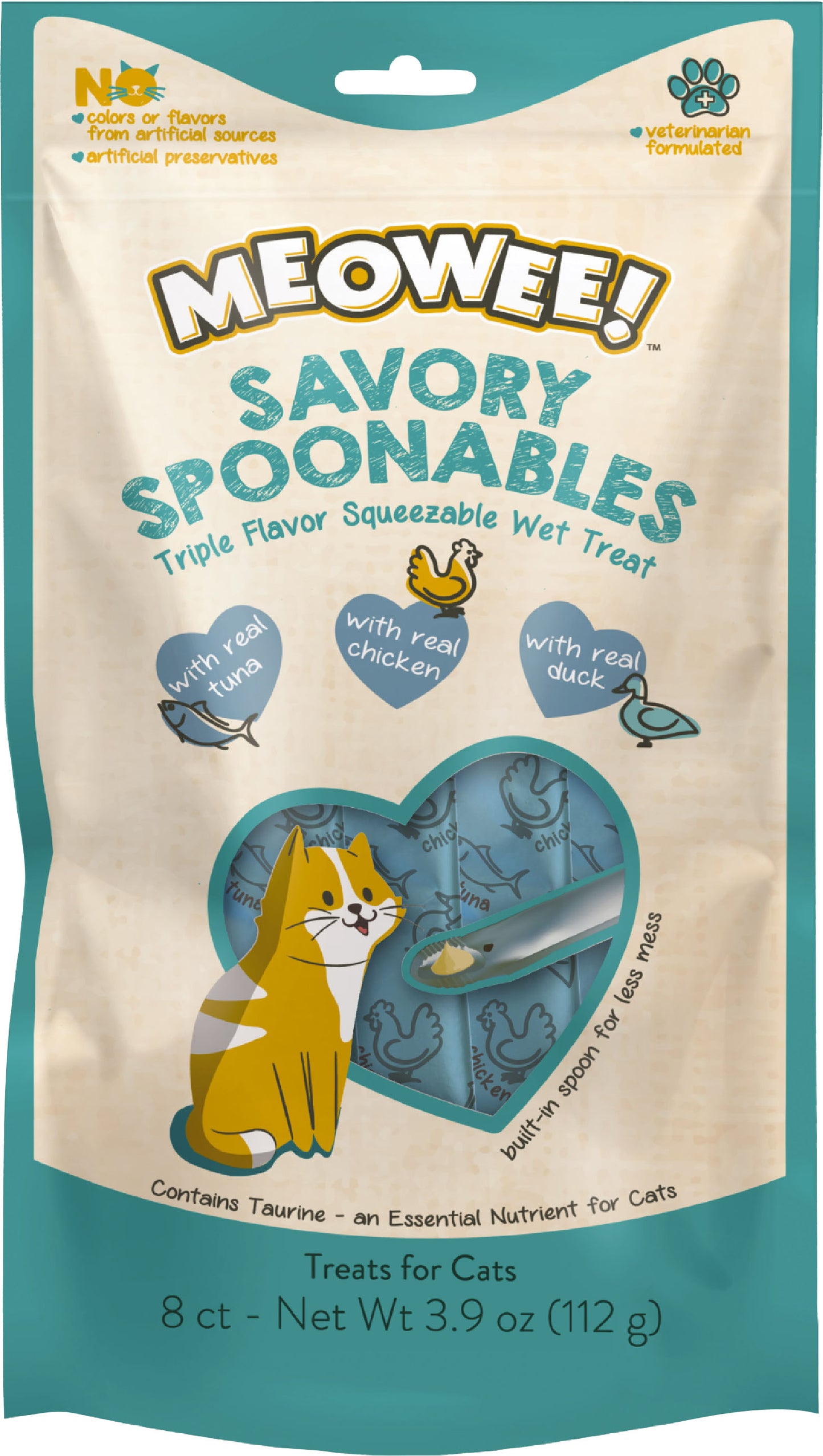 Meowee! Savory Spoonables Squeezable Wet Cat Treat